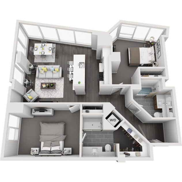 Rendering of the North Maroon Peak 6W - Furnished floor plan