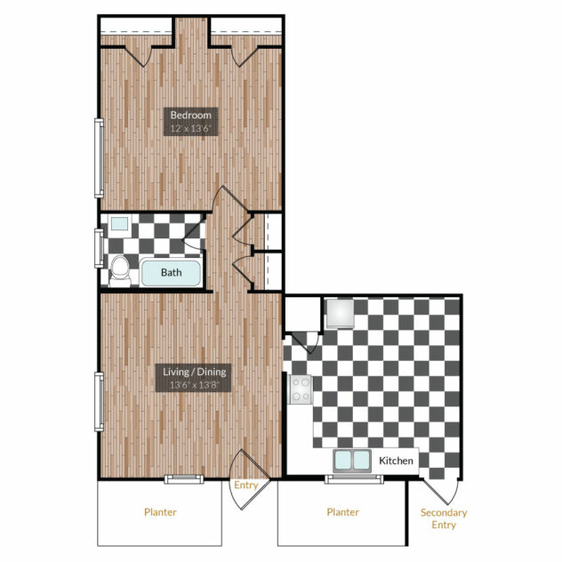 Rendering of the Humbolt floor plan