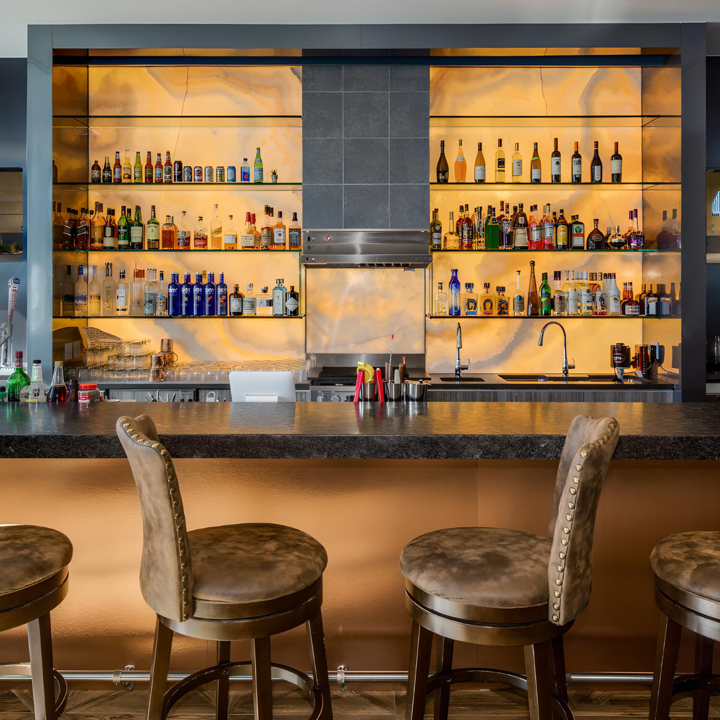 Rendering of the Ouray: Unit 103 floor plan with 1 bedroom[s] and 1 bathroom[s] at The Norman